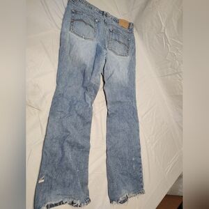 American Eagle Outfitters Light Blue Straight Flared Jeans